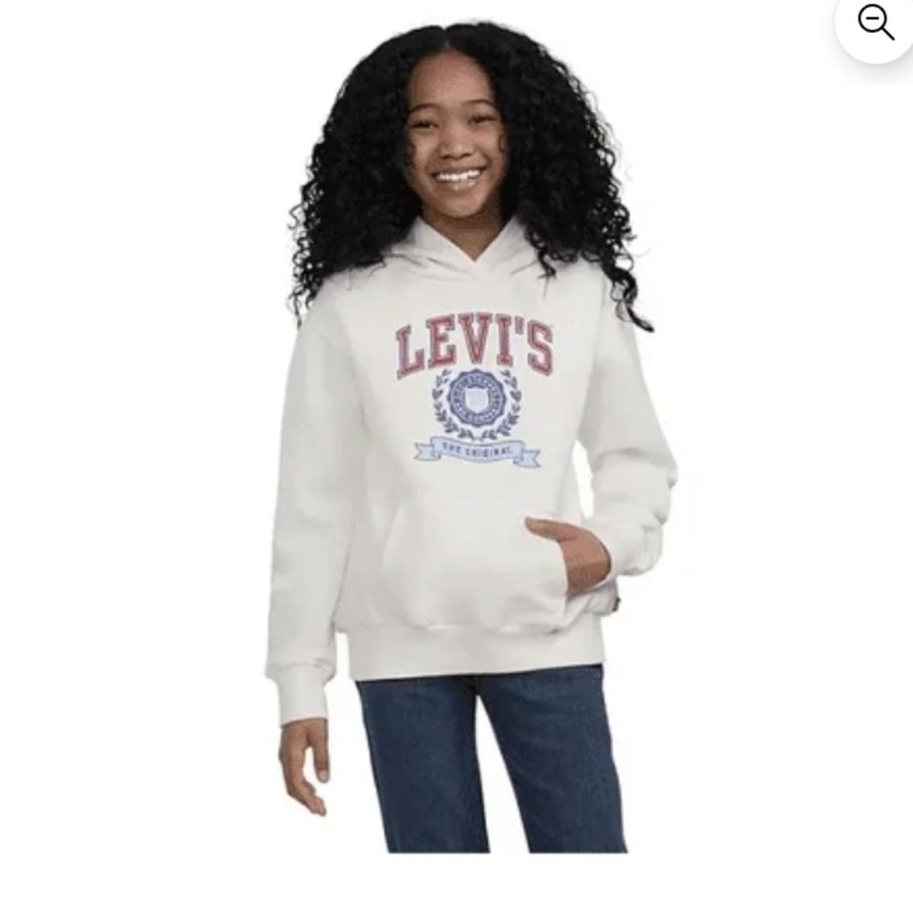 Levi's Girl's Fleece Hoodie with Kangaroo Pocket Size S 6-6X